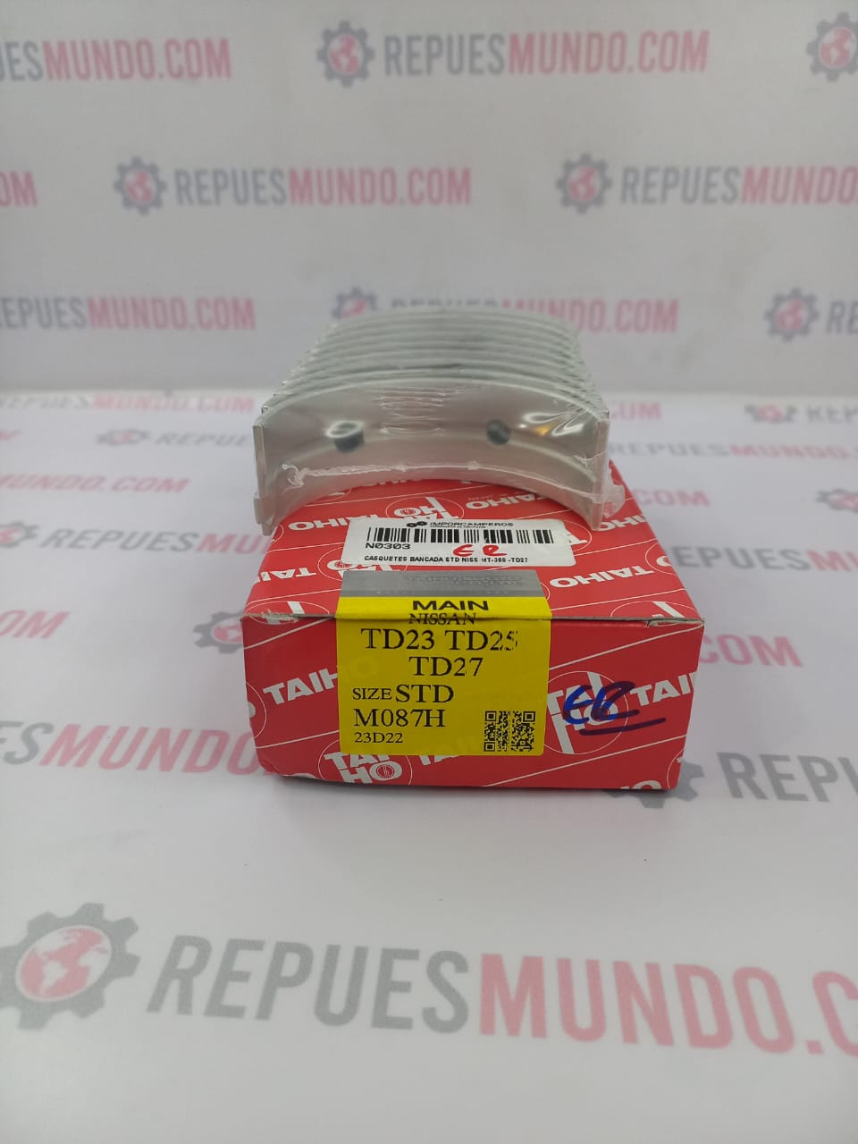 CASQUETE BANCADA STD NISSAN URVAN FRONTIER TERRANO MT-300 TD-27 ZD30 D22 QD32 REF N0303 TD23 TD26 TD27 M087H 23D22 TAIHO JAPAN - Image 2
