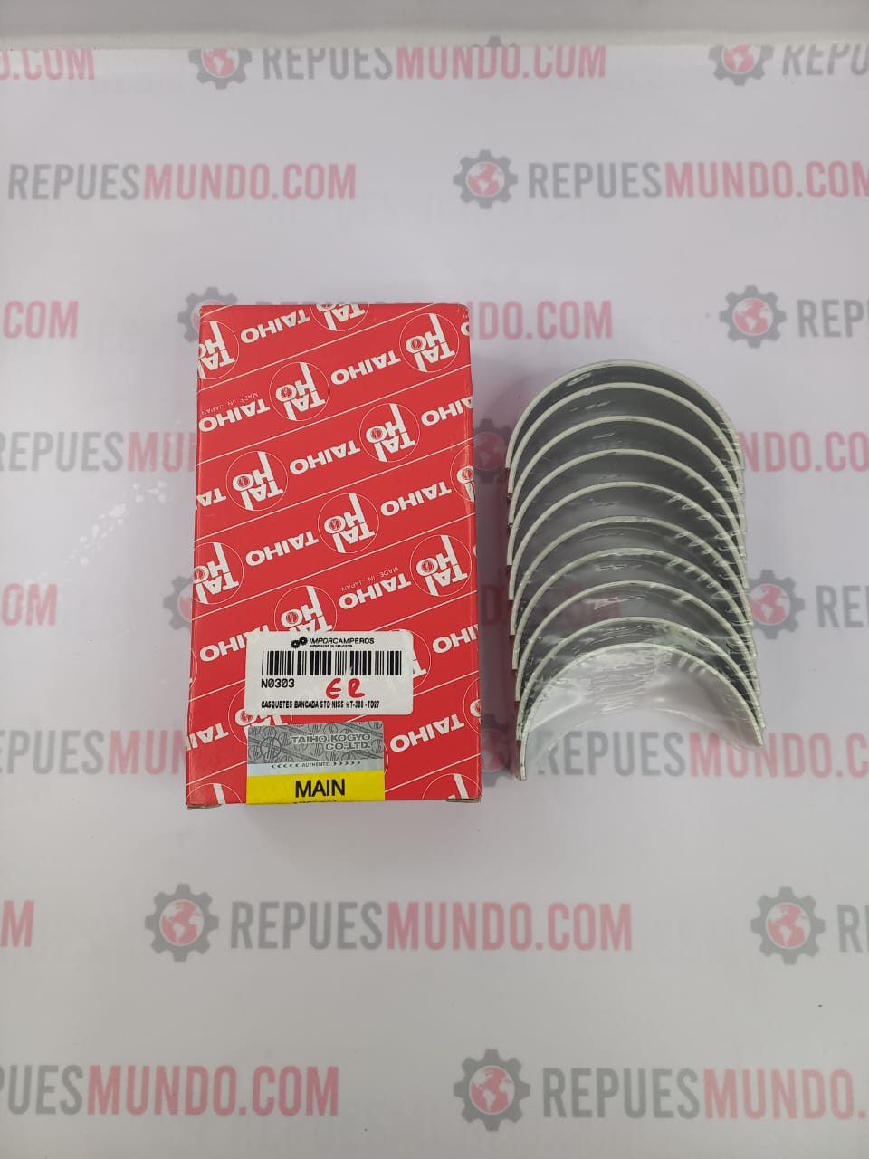 CASQUETE BANCADA STD NISSAN URVAN FRONTIER TERRANO MT-300 TD-27 ZD30 D22 QD32 REF N0303 TD23 TD26 TD27 M087H 23D22 TAIHO JAPAN