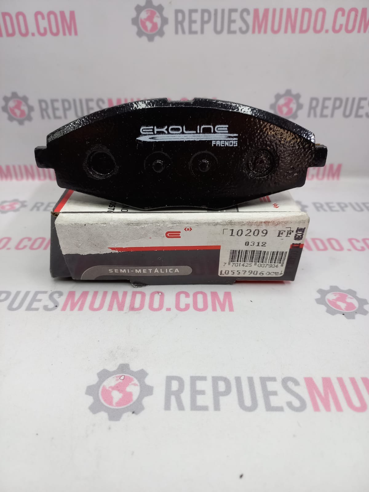PASTILLAS PARA FRENO CHEVROLET SPARK 724 CRONOS DAEWOO LANOS MATIZ REF 10209 D1321 8433 EKOLINE MED 127X48 MM - Image 4