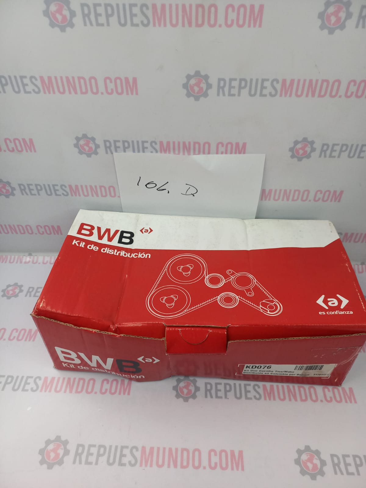 KIT REPARTICION DISTRIBUCION CORREA PATIN DAEWOO TICO MATIZ REF KD076 BWB - Image 2