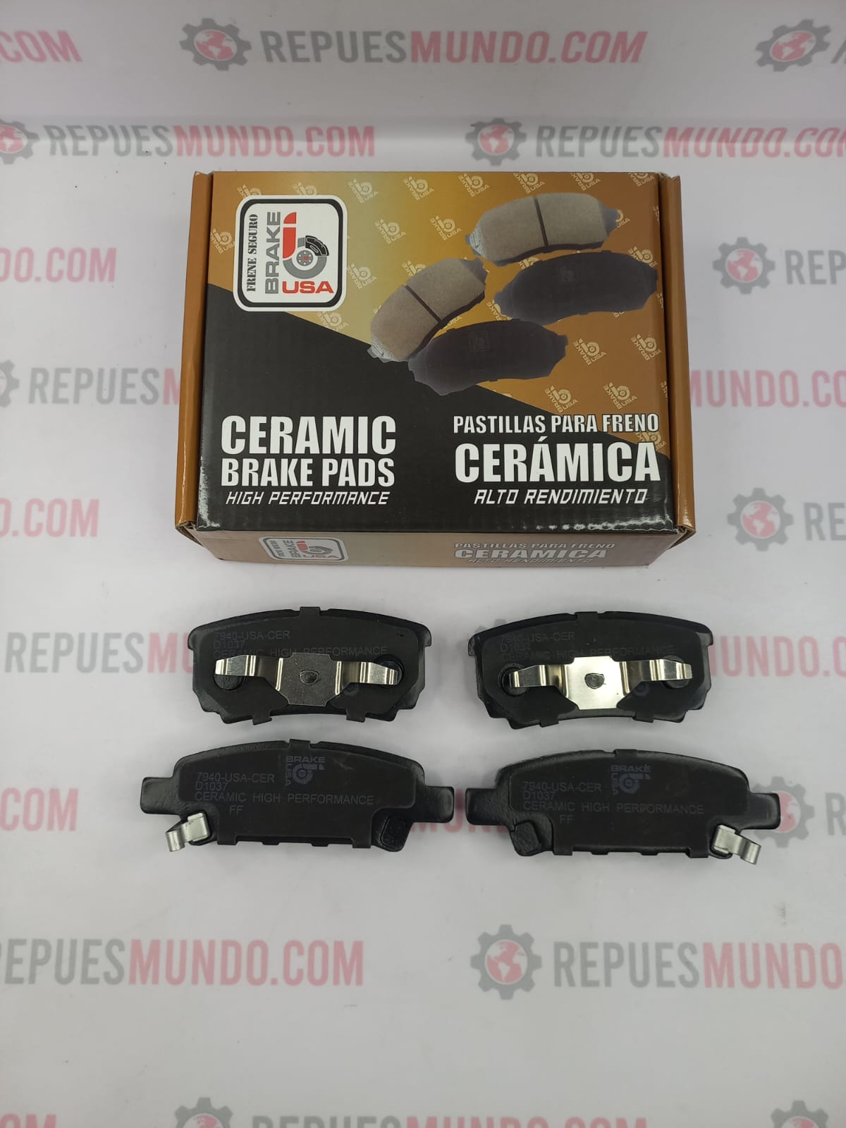 PASTILLAS PARA FRENO JEEP COMPASS PATROIT MITSUBISHI OUTLANDER RALLYART REF D1037 7940 MED 106X35 86X39 MM CERAMICA BRAKE PAK