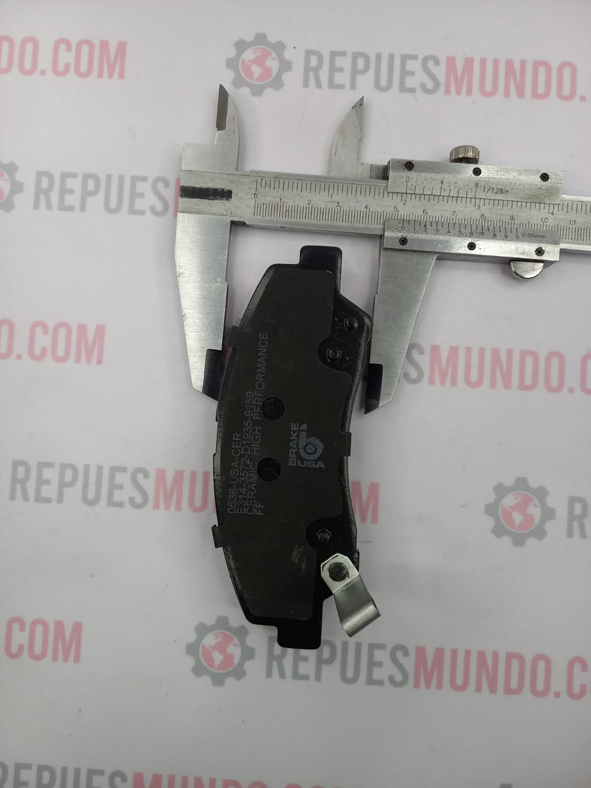 PASTILLAS PARA FRENO HYUNDAI GRAND I10 CHERY TIGO VAN REF D1935 9159 E314 3572 CERAMICA BRAKE USA MED 132X50 MM - Image 2