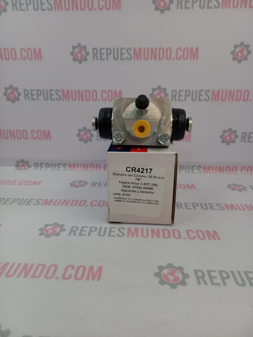 CILINDRO DE RUEDA FRENO TOYOTA HILUX VIGO REVO FORTUNER REF CR4217 AMERICAN RUBBER - Image 4