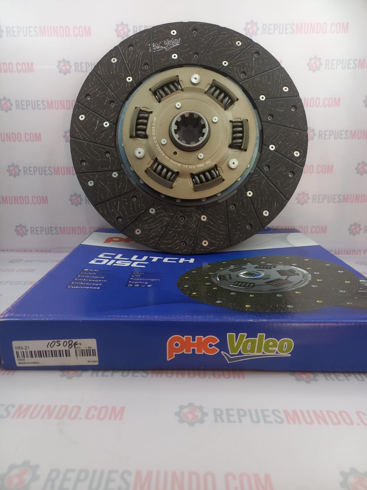 KIT EMBRAGUE DISCO PRENA Y BALINERA HINO 500 FC9JJTA GD8J J08E J05E H06CT H07C ISUZU FRR REF HNC-13 HN-21 65TNK20 M2208 KOYO VALEO KOREANO - Image 9
