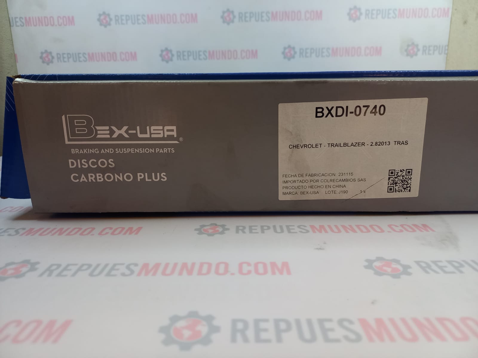 DISCOS PARA FRENO CHEVROLET TRAILBLAZER 2.8 2013 14 15 16 17... TRASEROS REF BXDI-0740 BEX-USA PASTILLAS 8397 - Image 5