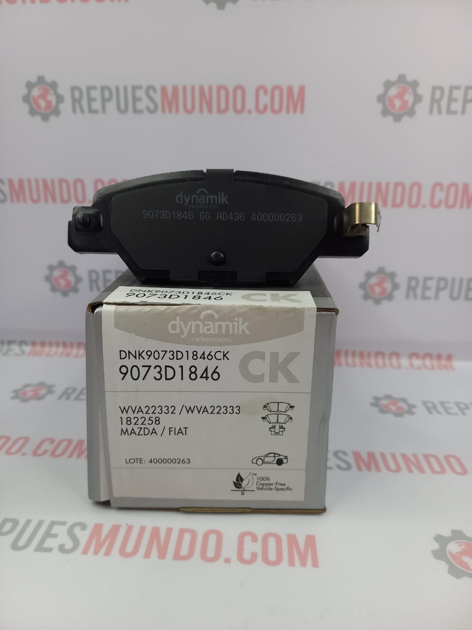 PASTILLAS PARA FRENO MAZDA CX5 TRASERAS REF D1846 9073 SP1860 DYNAMIC CERAMICA MED 112X42 MM - Image 4