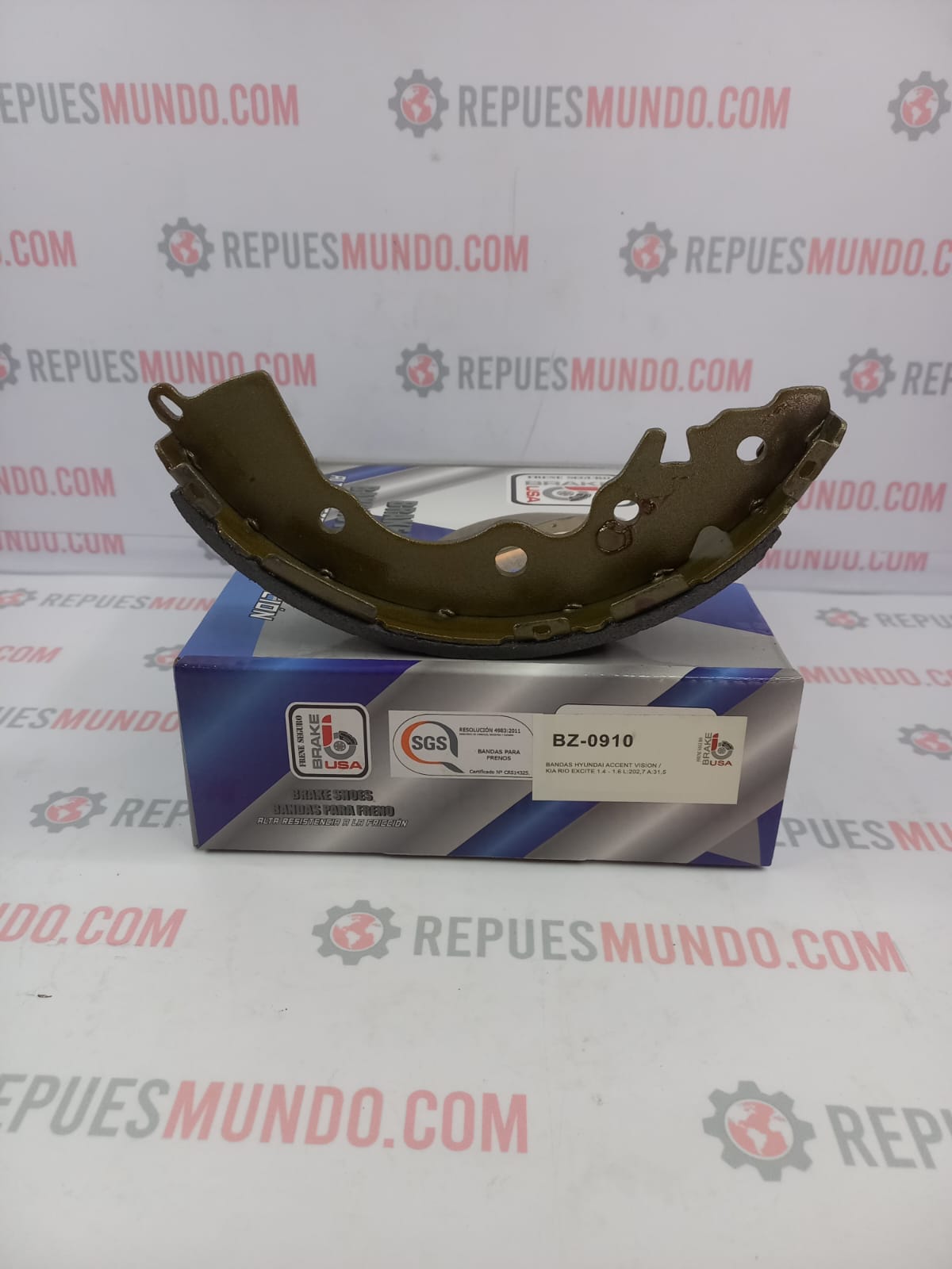 BANDAS ZAPATAS PARA FRENO HYUNDAI VISION KIA RIO REF BZ-0910 BRAKE USA - Image 5