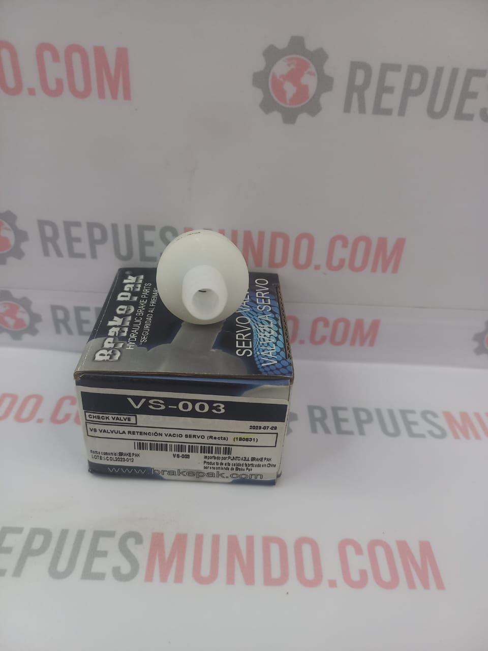 VALVULA BOOSTER SERVO FRENO PASO AIRE TODO TIPO REF VS-003 BRAKE PAK - Image 3