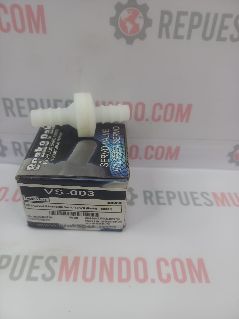 VALVULA BOOSTER SERVO FRENO PASO AIRE TODO TIPO REF VS-003 BRAKE PAK - Image 2