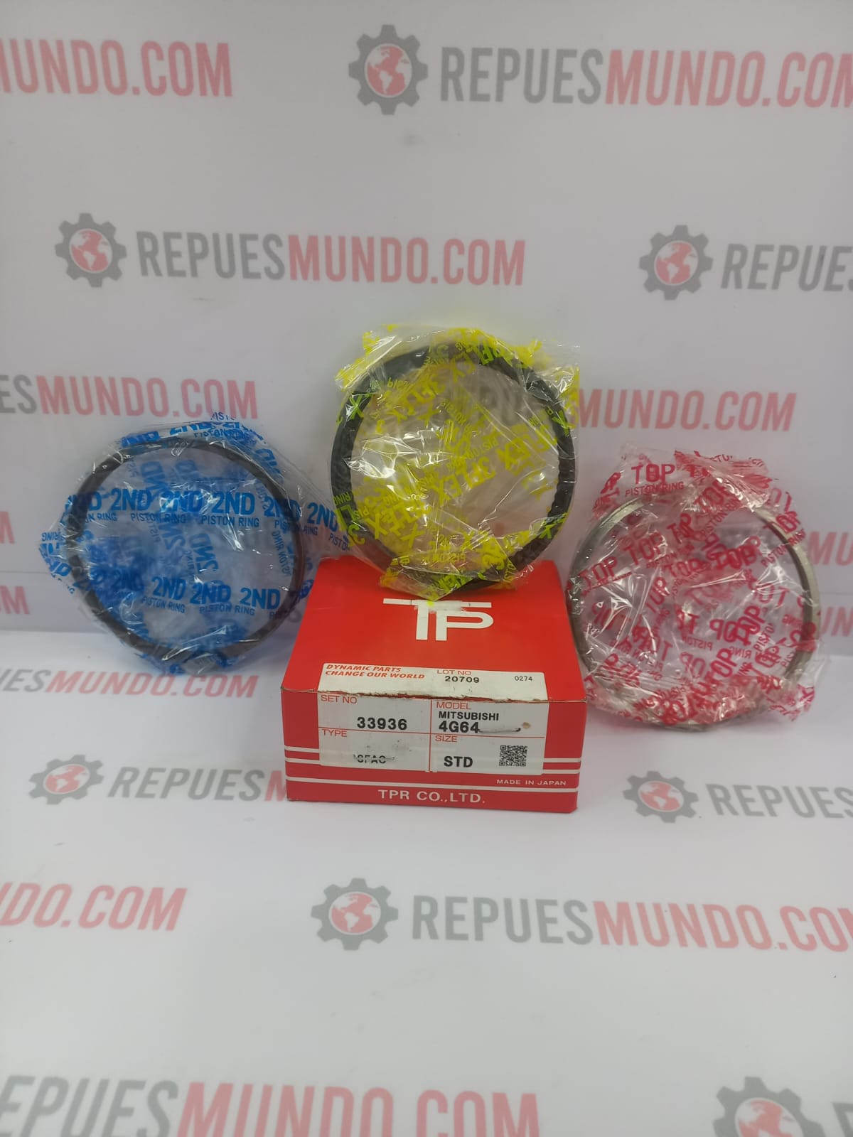 ANILLOS MOTOR MITSUBISHI MONTERO 2400 2.4 REF 33936 4G64 STD ESTANDAR