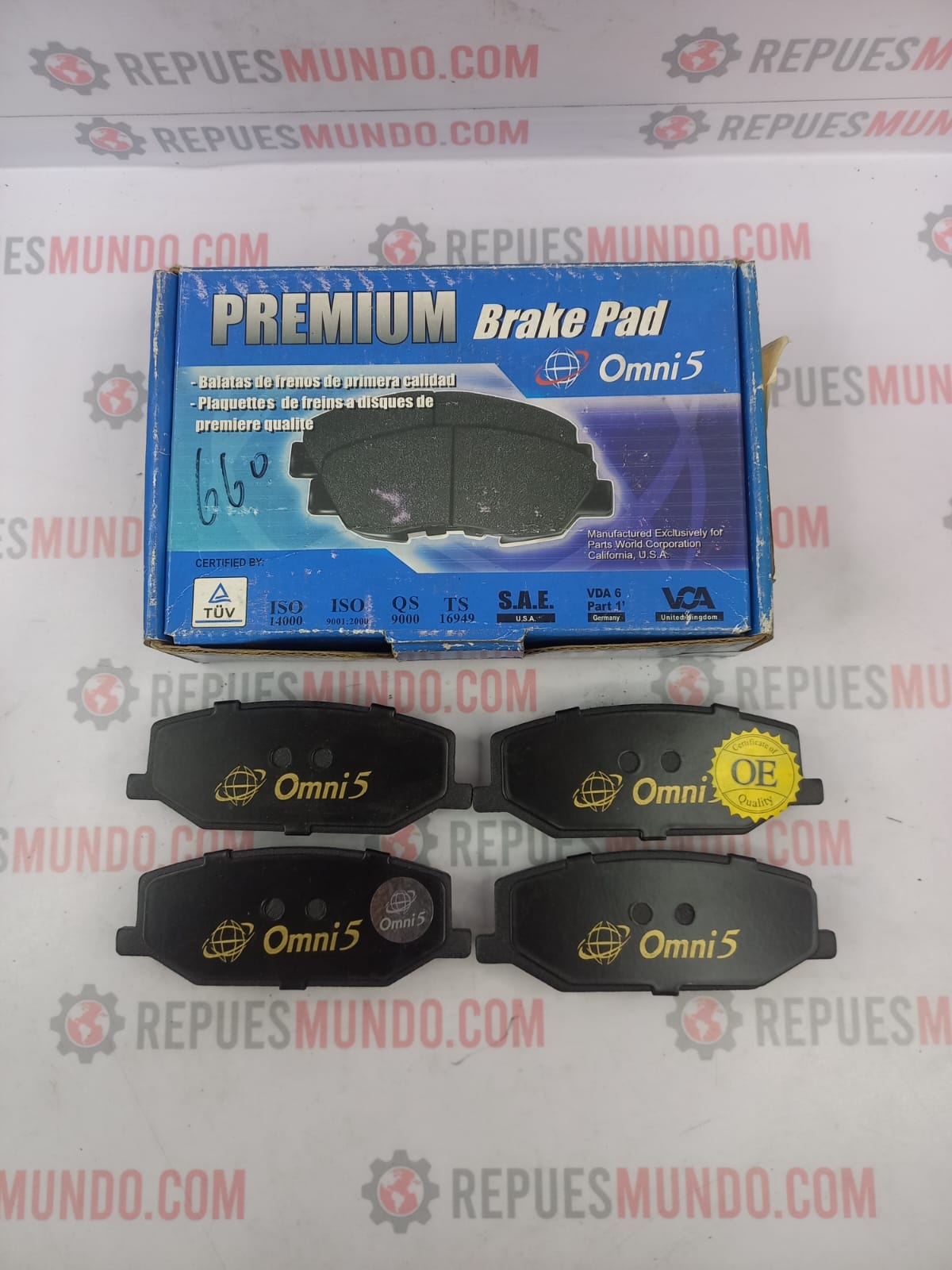 PASTILLAS PARA FRENO DEL CHEVROLET JIMNY SAMURAI SUZUKI SJ 410 REF D035 035 PD M660 OMNI5 MED 110X035