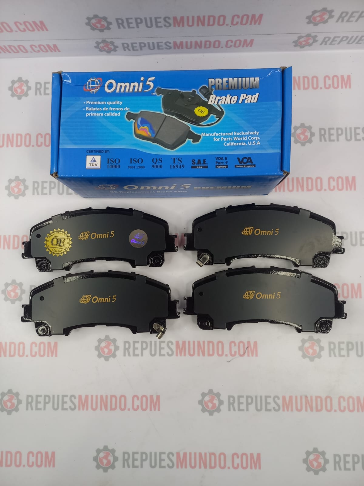 PASTILLAS PARA FRENO CHEVROLET COLORADO TRAILBLAZER NISSAN QASHQAI XTRAIL INFINITI REF D1736 8906 OMNI5 MED 151X61 SP1714 SD