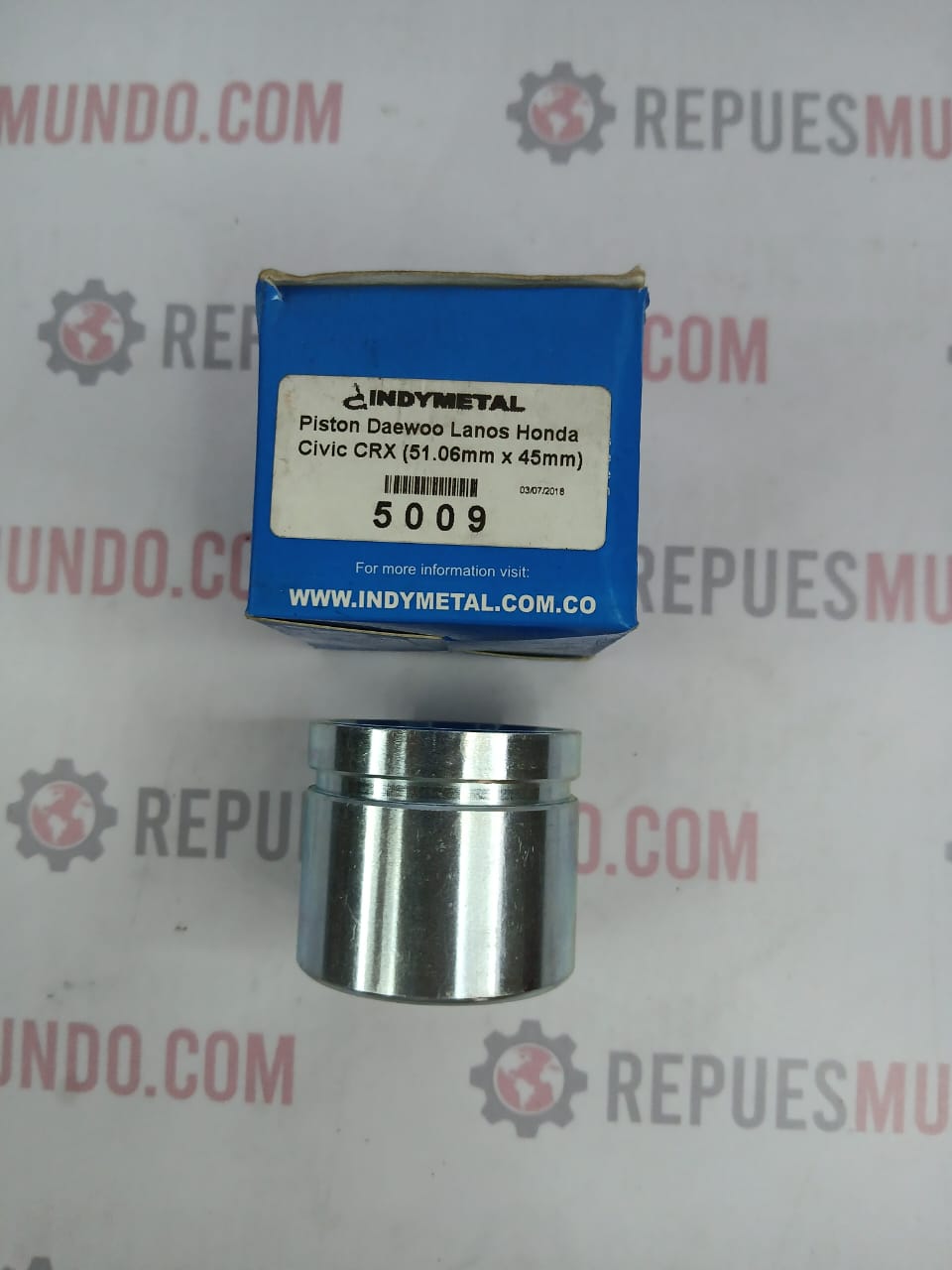 PISTON MORDAZA DAEWOO LANOS HONDA CIVIC CRX CHEVROLET SPRINT SAMURA SUZUKI 410 REF 5009 INDYMETAL 51.06X45 MM - Image 4