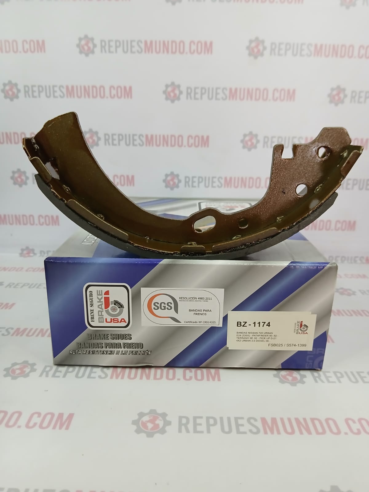 BANDAS PARA FRENO NISSAN URVAN FRONTIER ZD30 NAVARA PATHFINDER TERRANO PICKUP D21 URVAN 3.0 DIESEL REF BZ-1174 BRAKE USA - Image 4