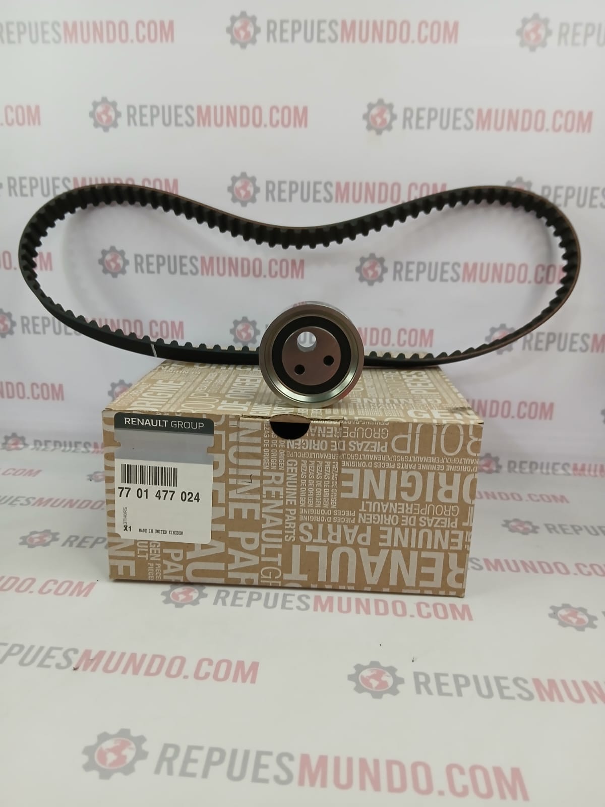 KIT REPARTICION DISTRIBUCION CORREA PATIN RENAULT SANDERO 16V REF 77 01 477 024 GENUINE - Image 3