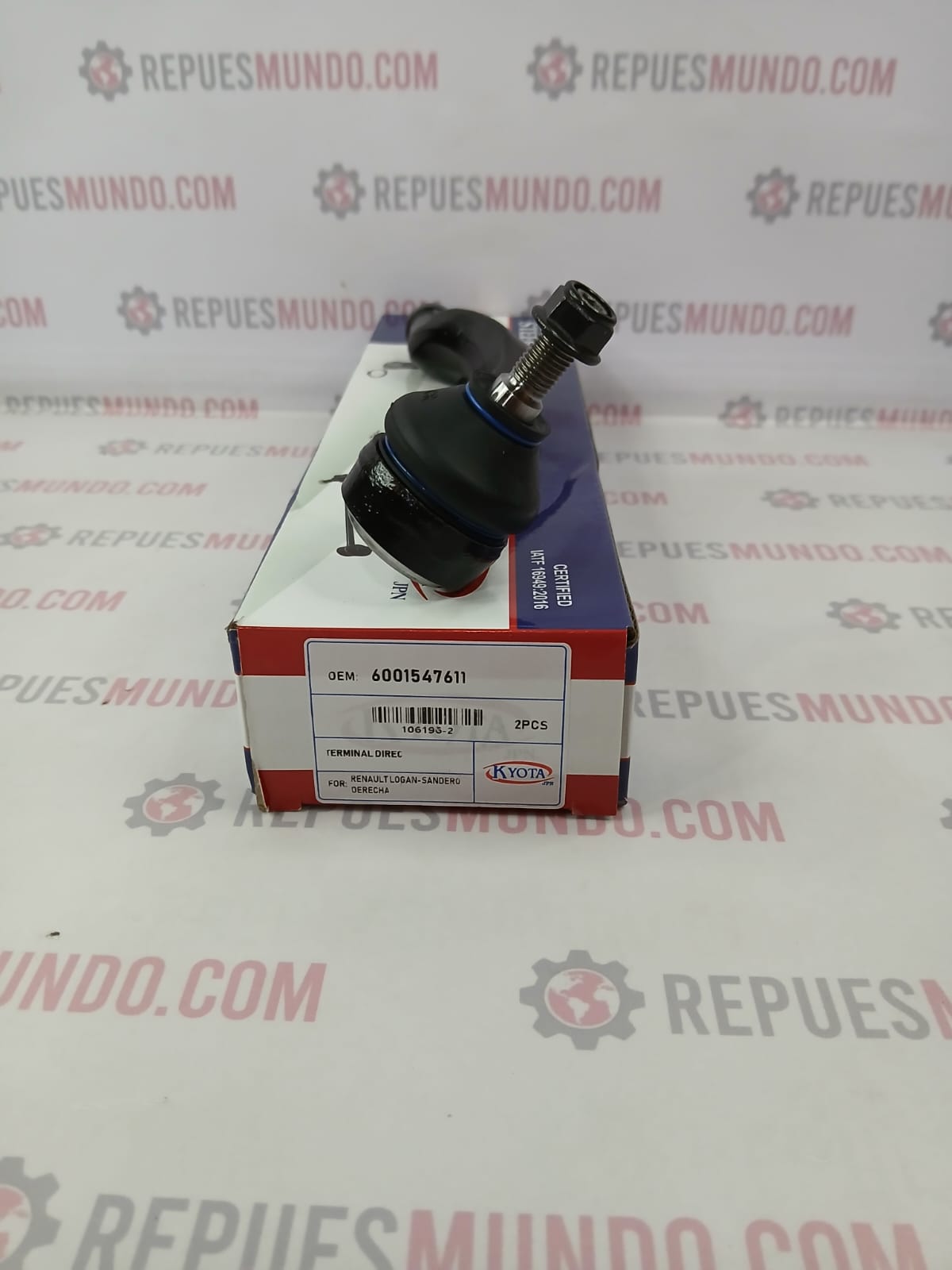 TERMINAL DE DIRECCION RENAULT LOGAN SANDERO STEPWAY REF 6001547611 106195-1 KYOTA - Image 6