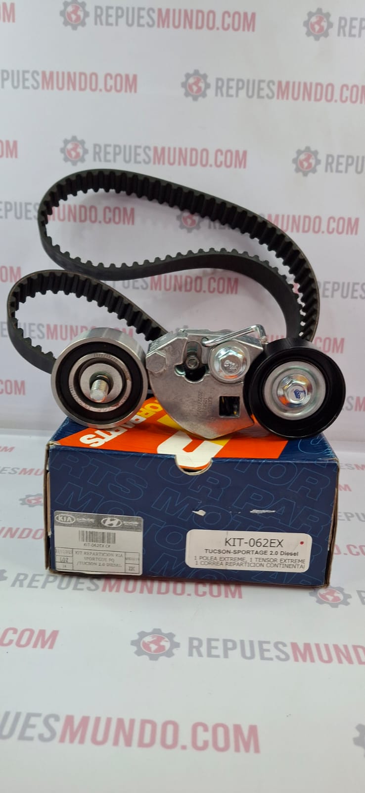 KIT REPARTICION DISTRIBUCION CORREA PATIN HYUNDAI TUCSON KIA SPORTAGE 2.0 DIESEL REF KIT-062EX SMP - Image 7