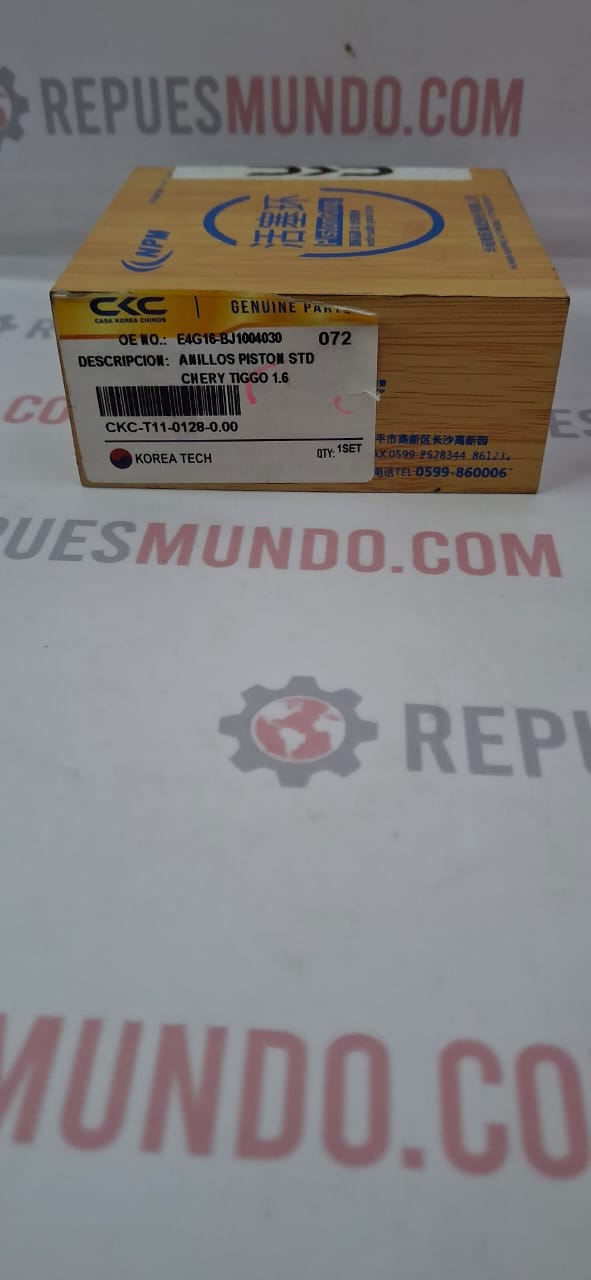 ANILLOS PARA PISTON STD ESTANDAR CHERY TIGO 1.6 REF E4G18-BJ004030 CKC - Image 6