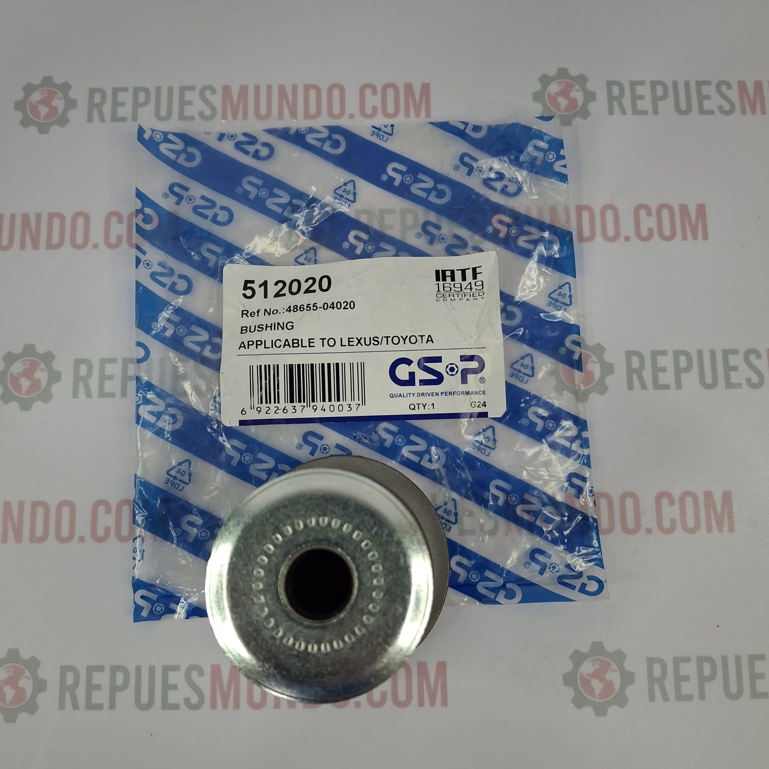 BUJE TIJERA INFERIOR TOYOTA HILUX VIGO 2.5 2.8 3.0 REF 512020 48655-04020 MED 14X57X90 MM - Image 2