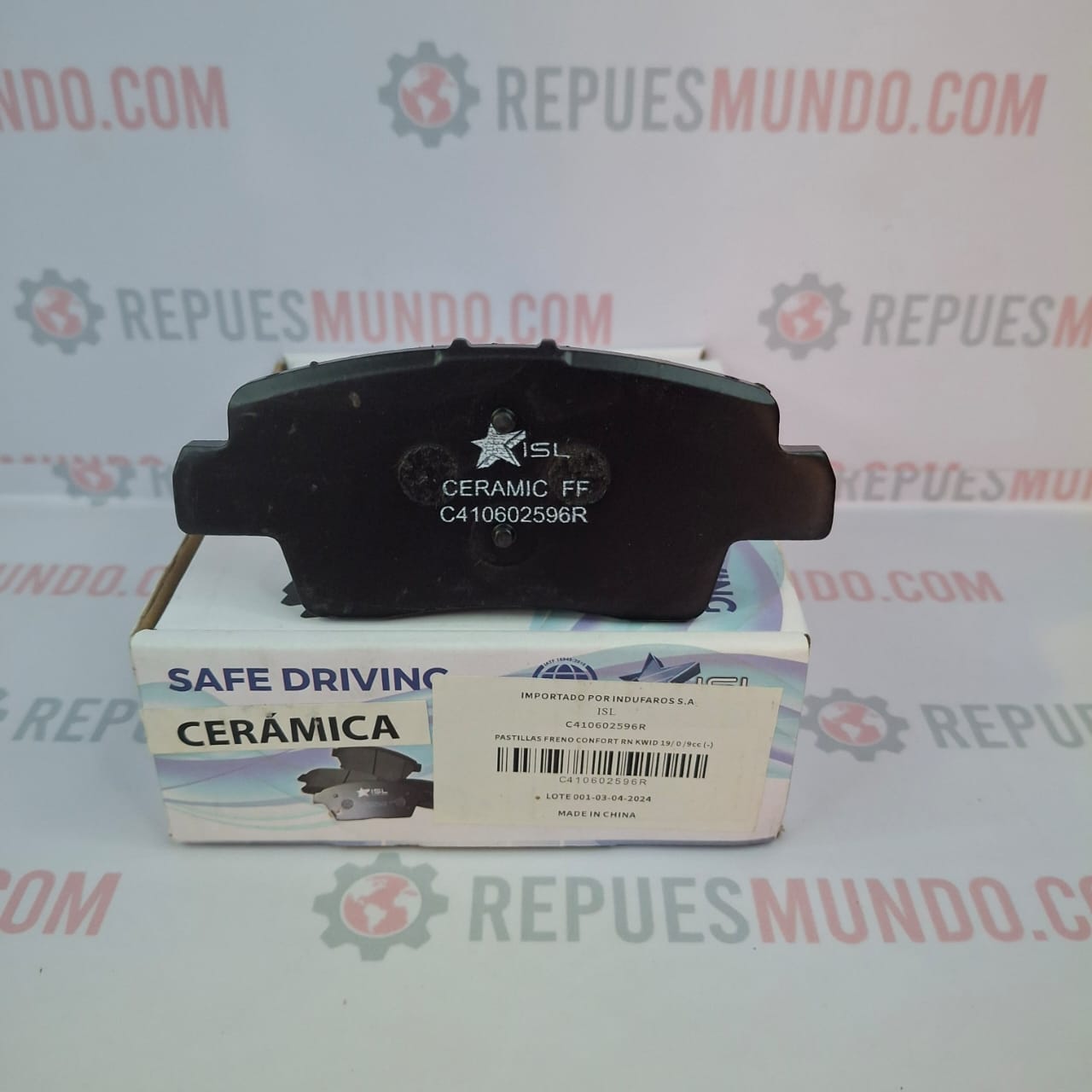 PASTILLAS ANTIRRUIDO PARA FRENO RENAULT KWID REF 10358 E472 C-HD3614 CERAMICA ISL MED 110X48 MM - Image 4