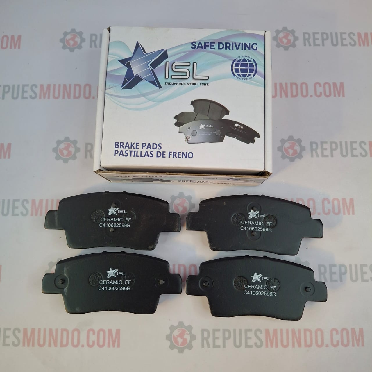 PASTILLAS ANTIRRUIDO PARA FRENO RENAULT KWID REF 10358 E472 C-HD3614 CERAMICA ISL MED 110X48 MM