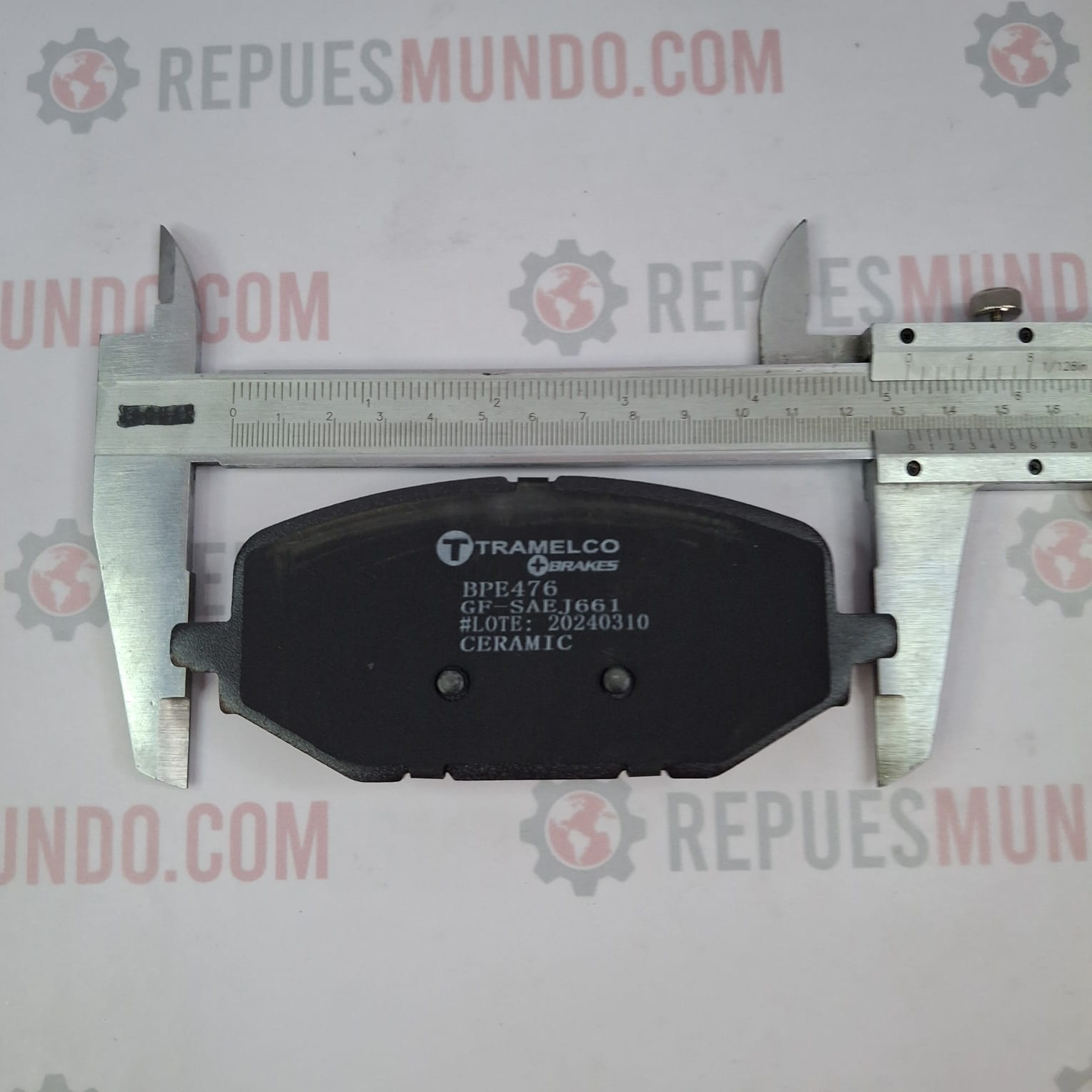 PASTILLAS PARA FRENO CHEVROLET TRACKER TURBO DELANTERAS REF BPE476 MED 132X55 MM TRAMELCO CERAMICA - Image 4