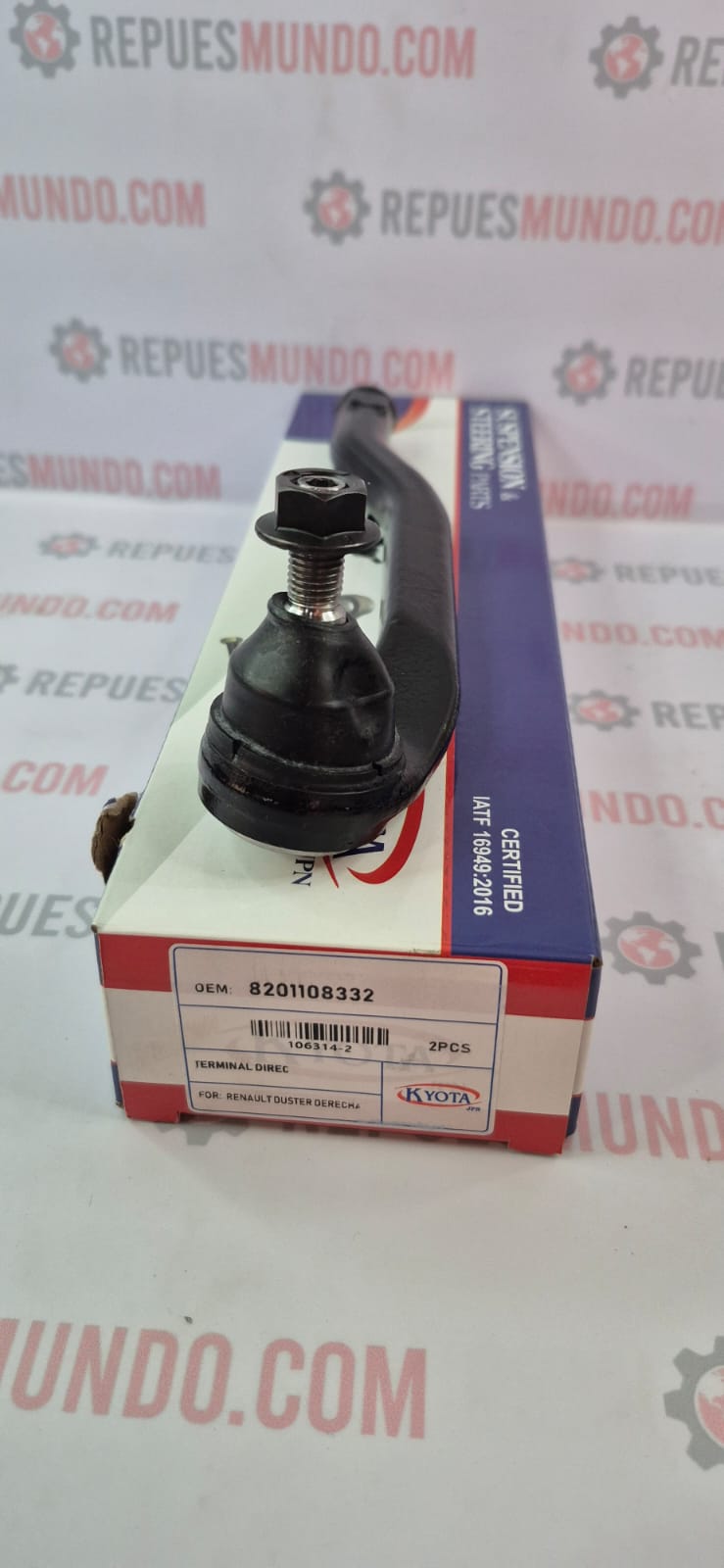 TERMINAL DE DIRECCION RENAULT DUSTER DERECHO R REF 8201108332 106314 KYOTA - Image 2